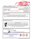 Data saftey sheet Eurovan Cool White LA9B 1997-2003 White instructions for use