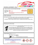 Data Safety Sheet Bmw Z3 Roadster Dakar Yellow I 337 1992-2003 Yellow Instructions for use paint