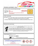 Data Safety Sheet Bmw M Coupe Dakar Yellow I 337 1995-2021 Yellow Instructions for use paint