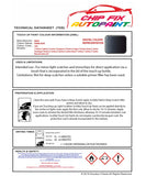 Data Safety Sheet Bmw Z Series Dark Blue 364 1998-2004 Blue Instructions for use paint