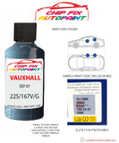 paint code location sticker Vauxhall Astra Deep Sky 22S/167V/Gwj 2012-2015 Blue plate find code