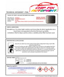 Data Safety Sheet Vauxhall Cavalier Diamond/Nova Black 81L/266 1990-2001 Black Instructions for use paint