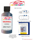 paint code location sticker Vauxhall Speedster Dolphin Blue 2Mu/162/59L 1999-2002 Blue plate find code