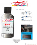 paint code location sticker Bmw X6-M Donington/Brand Hatch Grey C28 2014-2022 Grey plate find code