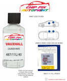 paint code location sticker Vauxhall Campo Colorado White 487/11L/40U 1997-2002 White plate find code