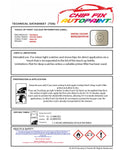 Data Safety Sheet Vauxhall Antara Crystal White Gbq/13U 2008-2011 White Instructions for use paint
