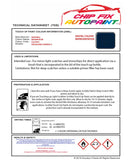 Data Safety Sheet Vauxhall Mokka X Aegean Blue 23A/493C 2017-2020 Blue Instructions for use paint