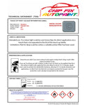 Data Safety Sheet Vauxhall Astra Fehgrau 7000 685 2007-2007 Grey Instructions for use paint