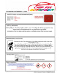 Data Safety Sheet Bmw 3 Series Touring Fire Red Uni Ii 375 1997-2000 Red Instructions for use paint
