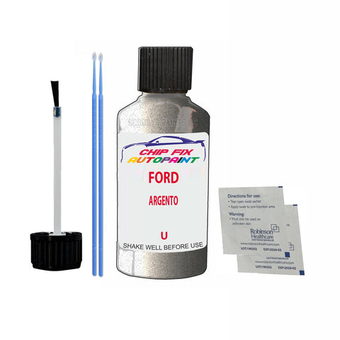 Ford Argento Paint Code U Touch Up Paint Scratch Repair