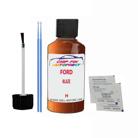 Ford Blaze Paint Code H Touch Up Paint Scratch Repair