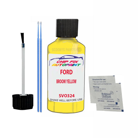 Ford Broom Yellow Paint Code Svo324 Touch Up Paint Scratch Repair