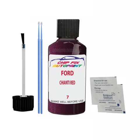 Ford Chianti Red Paint Code 7 Touch Up Paint Scratch Repair