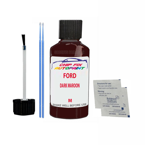 Paint For Ford Fiesta DARK MAROON 1992-2002 RED Touch Up Paint