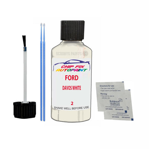 Paint For Ford MAVERICK DAVOS WHITE 1981-1998 WHITE Touch Up Paint