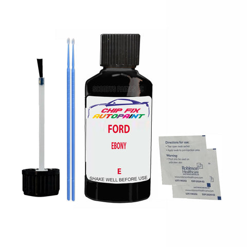 Paint For Ford Sierra EBONY 1991-1993 BLACK Touch Up Paint