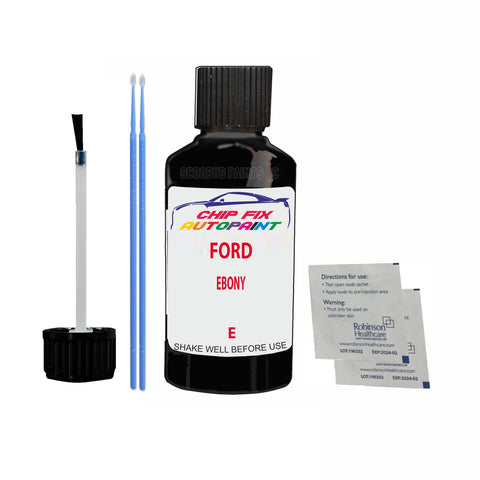 Paint For Ford Ka EBONY 1995-2007 BLACK Touch Up Paint