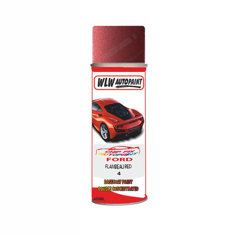 Ford Flambeau Red Paint Code 4 Aerosol Spray Paint Scratch Repair