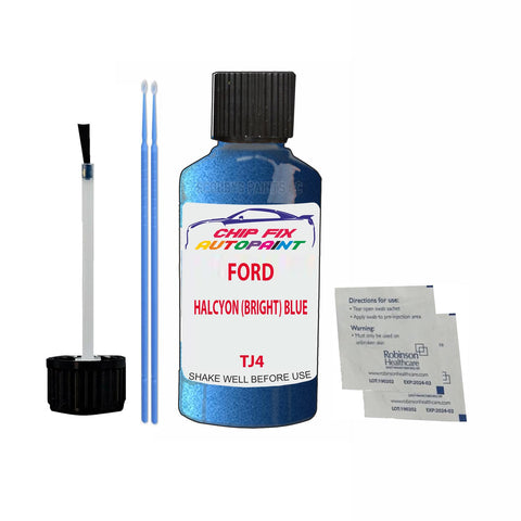 Ford Halcyon (Bright) Blue Paint Code Tj4 Touch Up Paint Scratch Repair