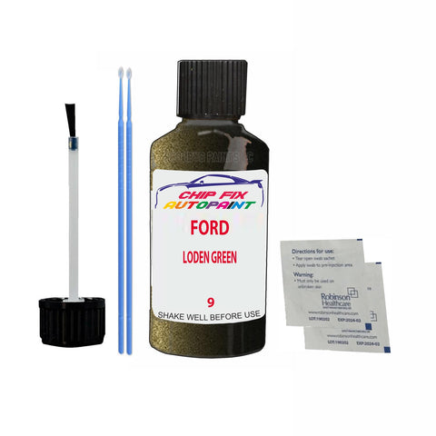 Ford Loden Green Paint Code 9 Touch Up Paint Scratch Repair