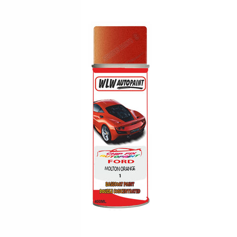 Ford Molton Orange Paint Code 1 Aerosol Spray Paint Scratch Repair