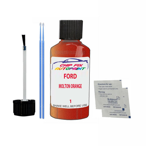 Paint For Ford Fiesta MOLTON ORANGE 2013-2016 ORANGE Touch Up Paint