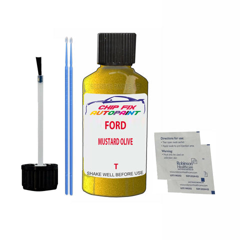 Paint For Ford Fiesta MUSTARD OLIVE 2011-2017 YELLOW Touch Up Paint