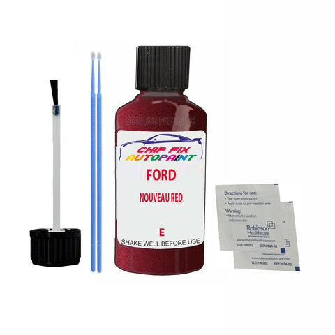 Paint For Ford Fiesta NOUVEAU RED 1990-2002 RED Touch Up Paint