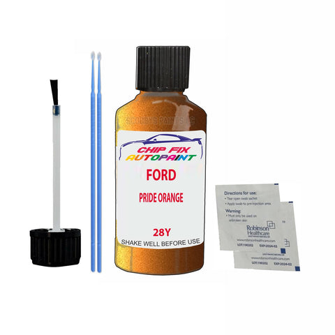 Ford Pride Orange Paint Code 28Y Touch Up Paint Scratch Repair