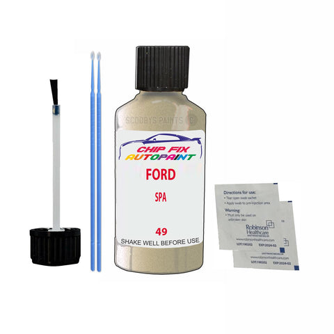 Paint For Ford Fiesta SPA 2009-2010 BEIGE Touch Up Paint