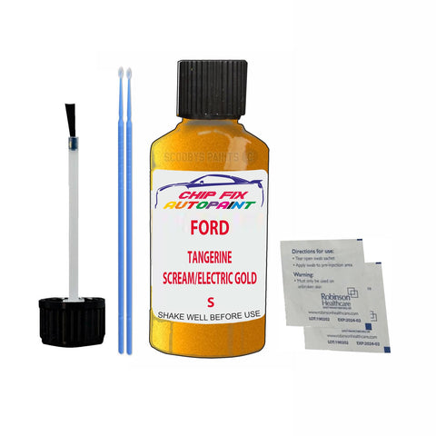 Ford Tangerine Scream/Electric Gold Paint Code S Touch Up Paint Scratch Repair
