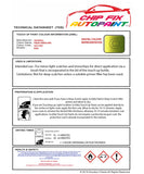 Data Safety Sheet Vauxhall Karl Fresh Green Lime G6F/340X 2015-2017 Green Instructions for use paint