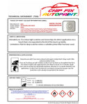 Data Safety Sheet Bmw 7 Series Frozen Brilliant White Ww93 2015-2022 White Instructions for use paint