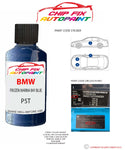 paint code location sticker Bmw M5 Frozen Marina Bay Blue P5T 2018-2021 Blue plate find code