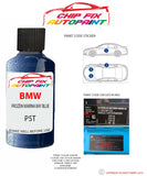 paint code location sticker Bmw M5 Frozen Marina Bay Blue P5T 2018-2021 Blue plate find code
