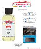 paint code location sticker Bmw Z Series Fun Yellow 264 1990-1996 Yellow plate find code