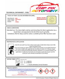 Data Safety Sheet Bmw Z Series Fun Yellow 264 1990-1996 Yellow Instructions for use paint