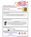 Data saftey sheet Beetle Futura Yellow LA1U 1997-2001 Yellow instructions for use