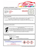 Data Safety Sheet Vauxhall Agila Galaxy White Gcb/26U 2008-2012 White Instructions for use paint