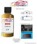 paint code location sticker Bmw 1 Series Galvanic Gold C1P 2017-2022 Yellow plate find code