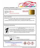 Data Safety Sheet Bmw X2 Galvanic Gold C1P 2017-2022 Yellow Instructions for use paint