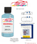 paint code location sticker Vauxhall Vectra Glacier Blue 289/21L 1995-1998 Blue plate find code