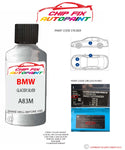 paint code location sticker Bmw X3-M Glacier Silver A83M 2011-2022 Grey plate find code