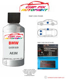paint code location sticker Bmw 6 Series Cabrio Glacier Silver A83M 2011-2022 Grey plate find code