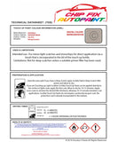 Data Safety Sheet Vauxhall Agila Graphite Beige 53L/470 1997-2001 0 Instructions for use paint