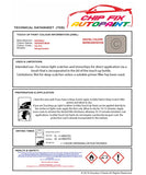 Data Safety Sheet Vauxhall Frontera Graphite Beige 53L/470 1997-2001 0 Instructions for use paint