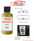 paint code location plate Peugeot 108 Green Fizz ENW 2018-2022 Green Touch Up Paint