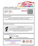 Data Safety Sheet Vauxhall Adam Greyhood 427A/199/Gdg 2016-2017 Grey Instructions for use paint