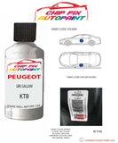 paint code location plate Peugeot 107 Urban Move 4 Gris Gallium KTB 2005-2022 Silver Grey Touch Up Paint