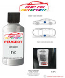 paint code location plate Peugeot 405 Gris Quartz EYC 1992-2017 Silver Grey Touch Up Paint